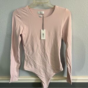 Aritzia Contour Long-Sleeve Blush Bodysuit